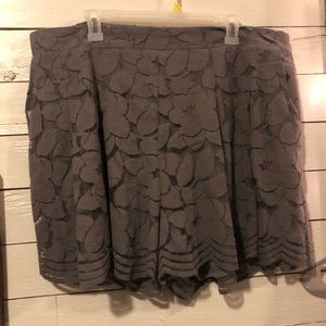 NWOT Gray Lace Flowy Shorts